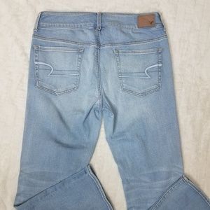 American Eagle Artist Crop Denim Capris Sz 10